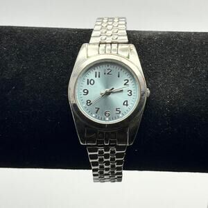 Vintage silver blue watch